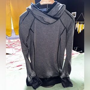 lululemon athletica Black and White Striped Hoodie